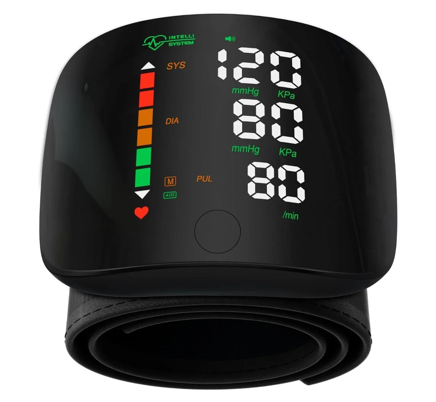 Rechargeable Wrist Blood Pressure Monitor | LED Mini Portable Display