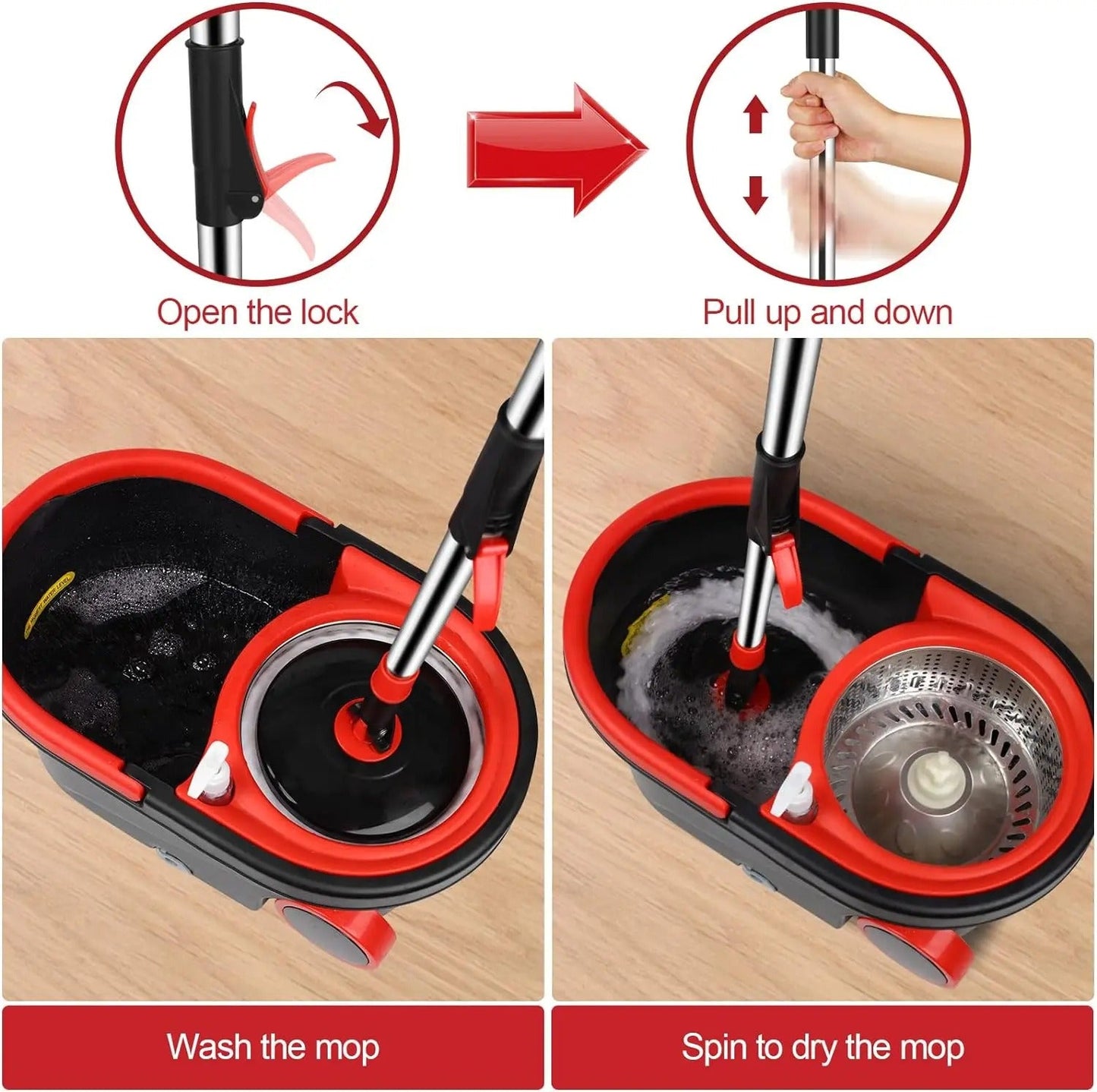 360° Cleaning Mop Bucket Set